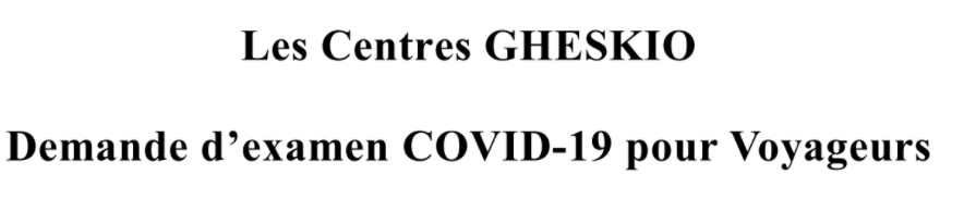 COVID Travel Form
